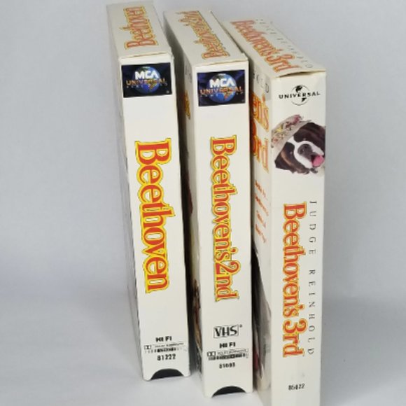 Beethoven VHS Set 1,2,3 Tapes 90s Kid Nostalgia St. Bernard Movie Vintage - Picture 3 of 4